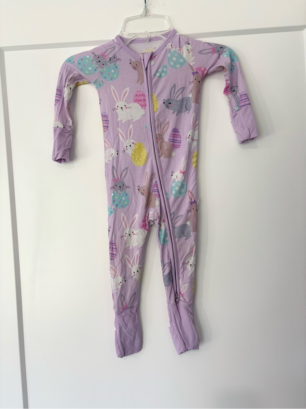Little Sleepies Purple Hoppy Days Bamboo Zippy Pajama 6-12 months